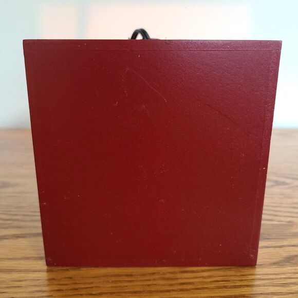 Vintage Christmas Primitive Folk Art Paper Light Lamp Box Holiday Peace Joy Noel - Picture 10 of 11